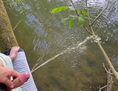 Twink 18 Pissing in Nature