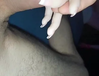 French Manicure Very Cute Handjob Performed by My Sex Doll Cindy