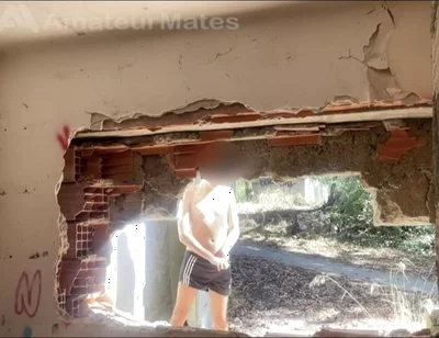 Exploring an Abandoned Building, 2 Amateur Boys Remove Their Clothes and One Starts to Bust a Nut