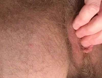 Close-up of Hairy Ftm Wanking, Cumming and Squirting
