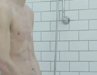 Young Randy Freja wank and cum in the bathroom