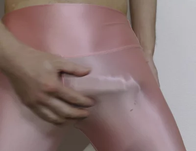 Masturbation with Pink Spandex Leggings