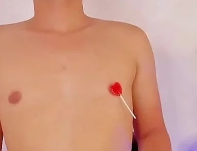 Femboy Let Your Stepbrother's Best Friend Play with His Sweet Nipples