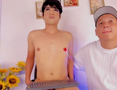 Femboy Let Your Stepbrother's Best Friend Play with His Sweet Nipples