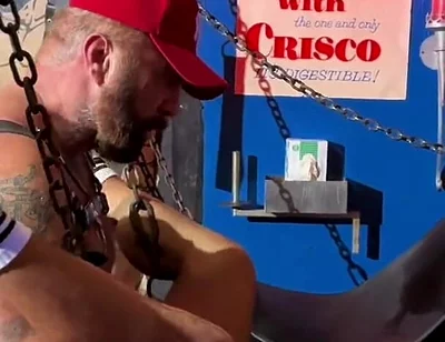 Dom with Thick Huge Cock Fucks Me Bareback in the Sling