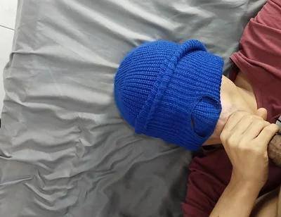 Latin Twink Kneels and Swallows Everything From Muscular Gym Male