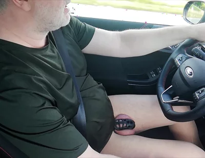 Nylon Fetish in the Dirt Road Search in the Car