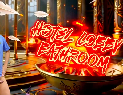 A Cock Lover Guy Sucks a Stranger’s Cock in Hotel Lobby Bathroom