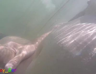 Jerking off Underwater and Pumping Cum Into the Water in a Stunning Mountain Lake