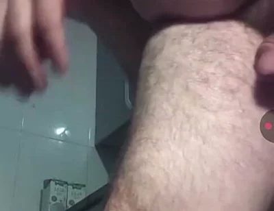 Handsome Mature Chubby with Big Fat Cock Masturbating and Fucking My Tight Ass in Close-up