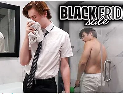 Skylar Finchh And Archie Paige - Missionary Boy Catches His Elder Sniffing His Boxers While Stroking His Cock