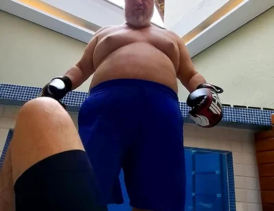POV Stepdaddy Boss Boxer Training Session