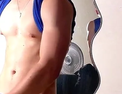 Sporty Guy Pulls Cock in Private