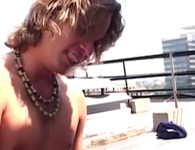 Bareback Rooftop Scene-1 Gay Friends Fucking Hard on the Rooftop