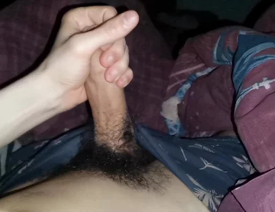 A Strong Erection at Night and a Little Masturbation!