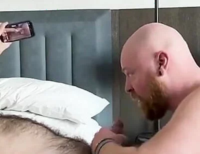 Hairy Stepdaddy Bear Breeds Me Good on the Bed, and Then up Against the Hotel Window