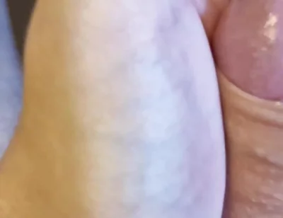 Jerking My Uncut Cock, Playing with My Foreskin and Precum