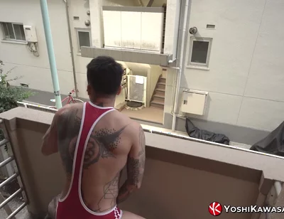 Yoshikawasakixxx - Yoshi Kawasaki Jerks off His Dick in Balcony