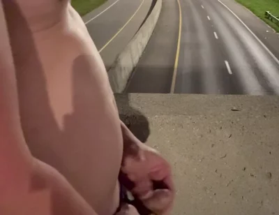 Asian Muscle Hunk Strips Naked on the Bridge - Ripped Flexing & Massive Cumshot