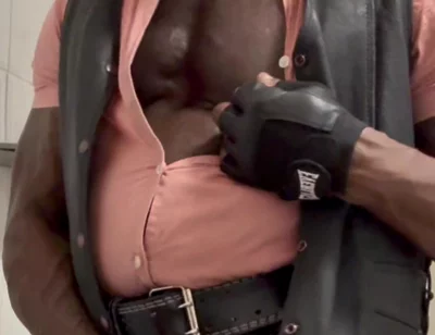 Tight Jeans Leather Waistcoat Smoke Jerk Session