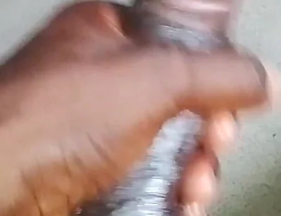 Stroking My BBC Hard Till I Cum