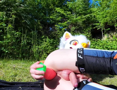 Horny Twink Uses Carrot in His Hole