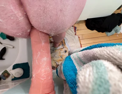 Riding Huge 15 Inch King Cock Dildo Again