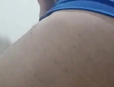 Showing Her Ass with Her Shorts Jammed in Her Ass