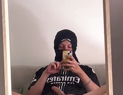 Horny Soccer Bro Shows His Big Cock and Feet with Pre Cum Leaking