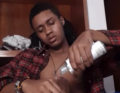 Horny BBC Guy Stroking Until Explosive Load in His Room - Face Visible