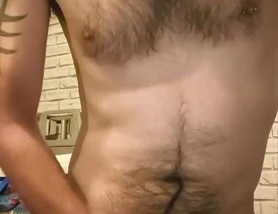 Big Dick Wanking and Smoking Topless