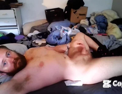 Masturbating