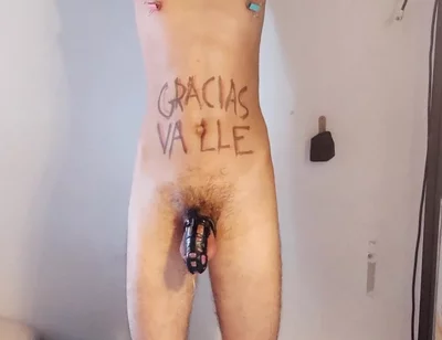 Slave Doing Situps in Chastity with Metal Binders
