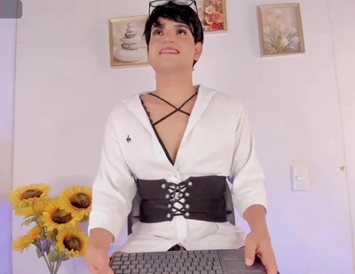 Cute Femboy Ken Masturbates and Bounces Fat Ass on Hard Cock Alone at Home