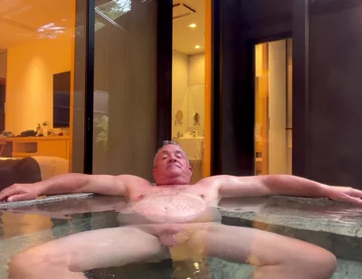 Stripping Down and Getting in the Hot Tub.