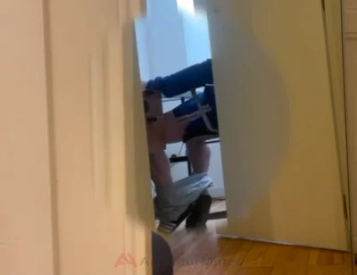 Caught My Straight Flatmate Jerking off to Porn