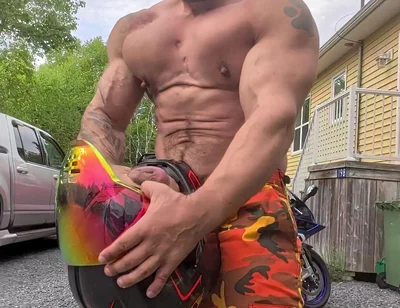 Playing with My Motorcycle Helmet