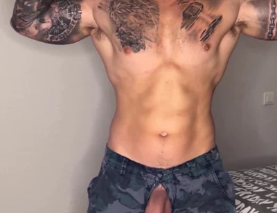 My Big Military Cock Cums with No Touch and Talking Dirty