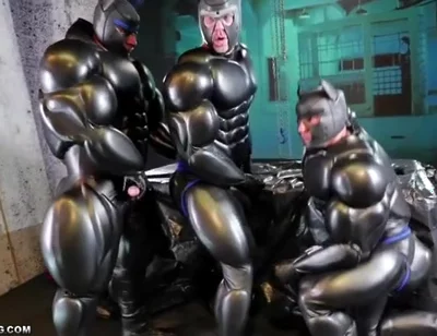 Superhero puppies boys orgy