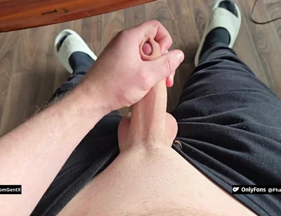 Phantomgentx - Swiss Stud Jerks off on the Chair in Black Sweatpants