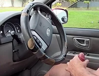 Wank off in the Car