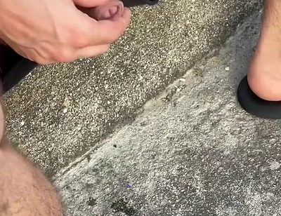 Amateur Straight Boy Lost a Bet He Has to Expose His Cock in the Street and Either Piss or Cum