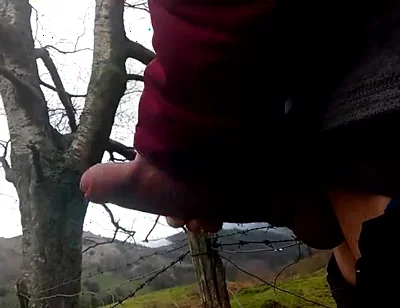Man with a Cock Fat and Long Massages Her on the Mountain, a Goatherd Interrupted