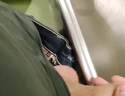 Young Skninny Boy Piss on the Train
