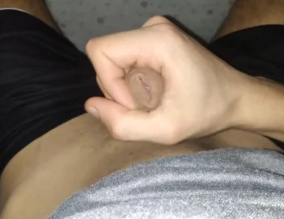 Morning Masturbation Under the Sheets of Beautiful Shaved Big Dick with Slow Cumshot