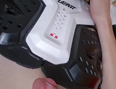 When Wear Motocross Protection, I Love Jerking off My Big Cock