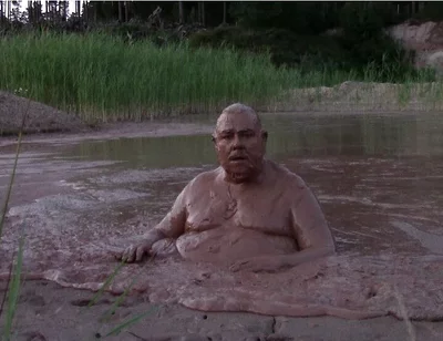 Mud Bath in Deep Quarry Mud Pond