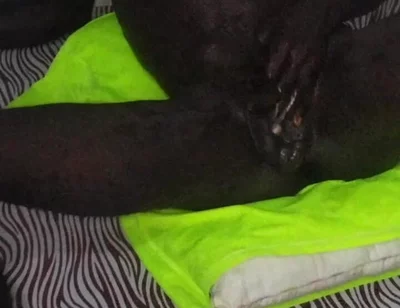 African Boy Wanking His Long BBC and Ended with Hot Cum