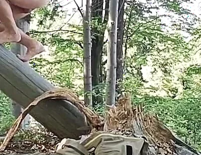 Hardcore Outdoor: Rough Handjob in Fresh Air