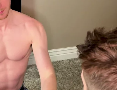 Step Brother Sucks My Dick and Swallows My Load
